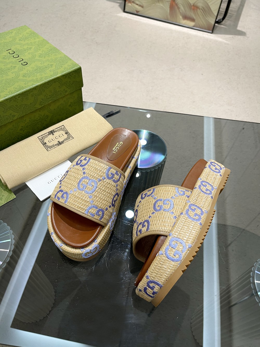 Gucci's latest limited edition thicksoled slippers and sandals