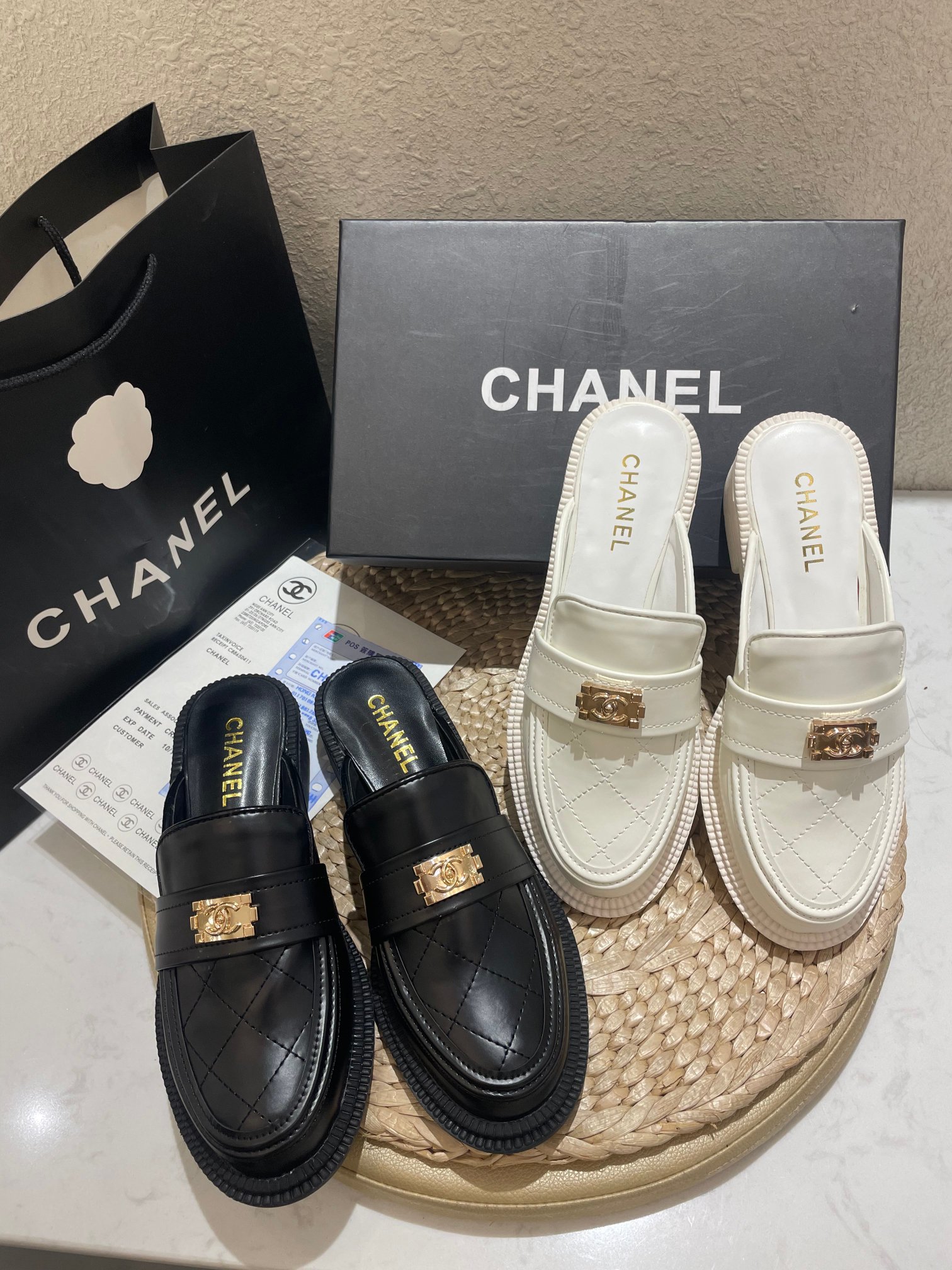 Chanel Buckle Half Shoes