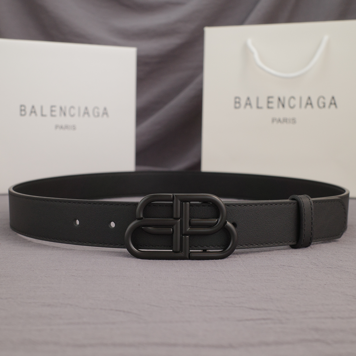 BA Women Dumb Black Buckle Leather belt