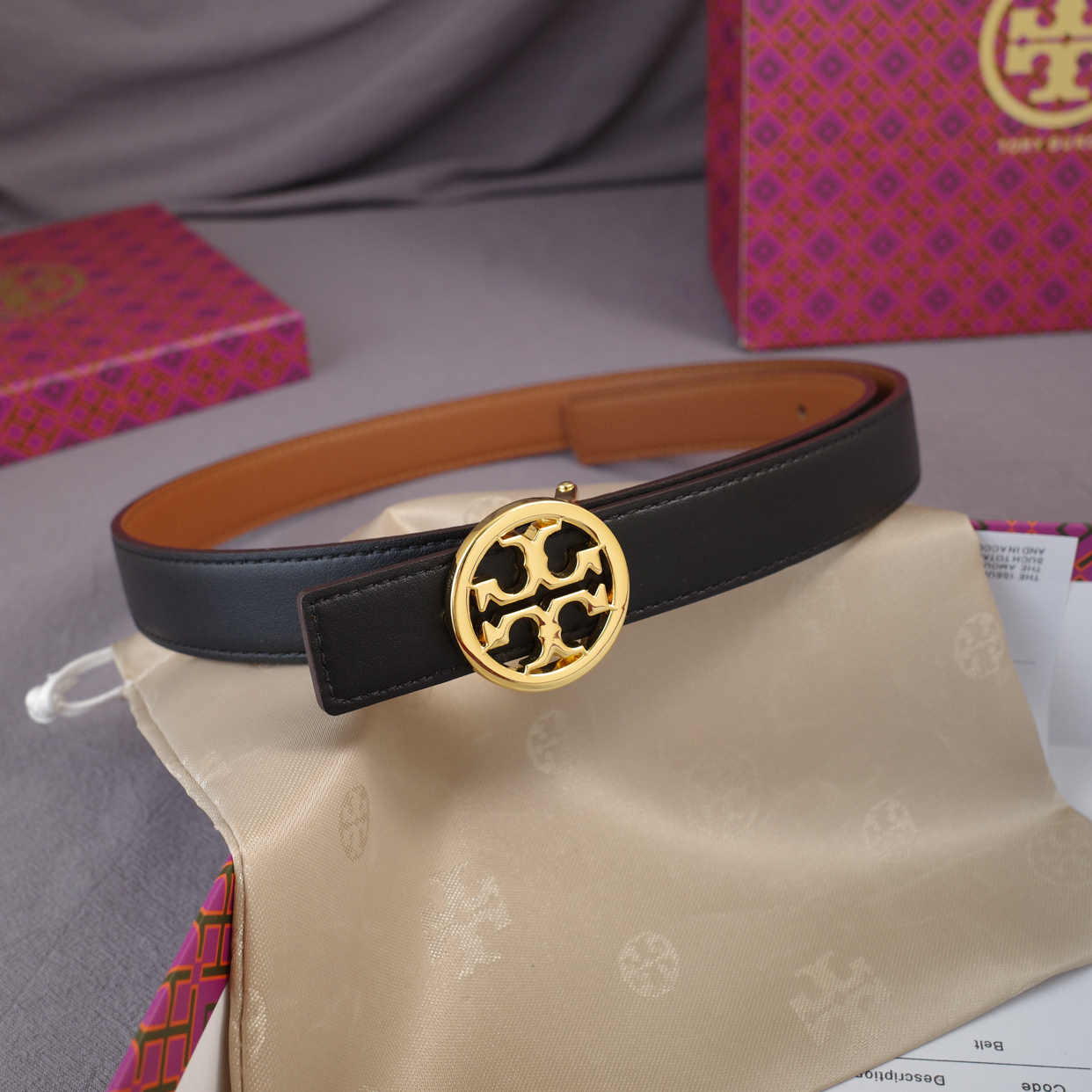 Tory Burch High Quality Simple Solid Color Belt