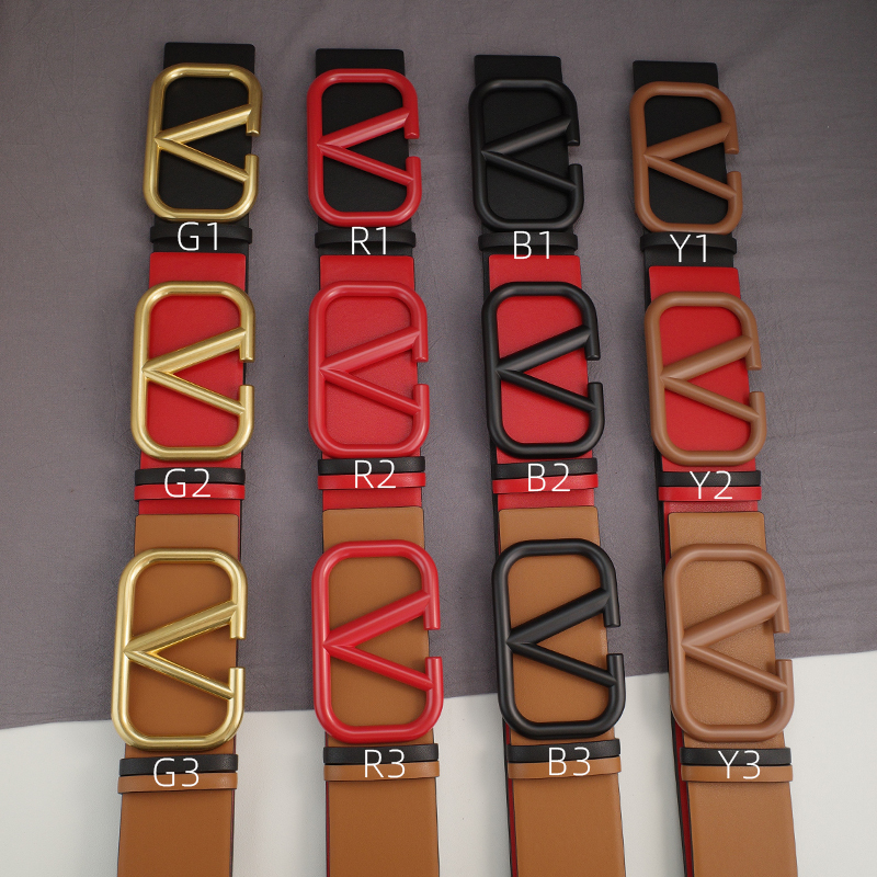 Valentino High-quality Personality Simple Solid Color High-end Belt 