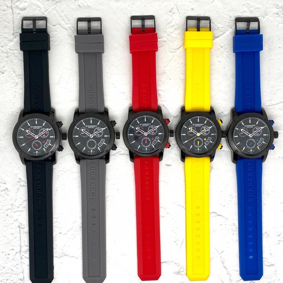 BURBERRY Men's Collection Quartz Watch Silicone Watch Band