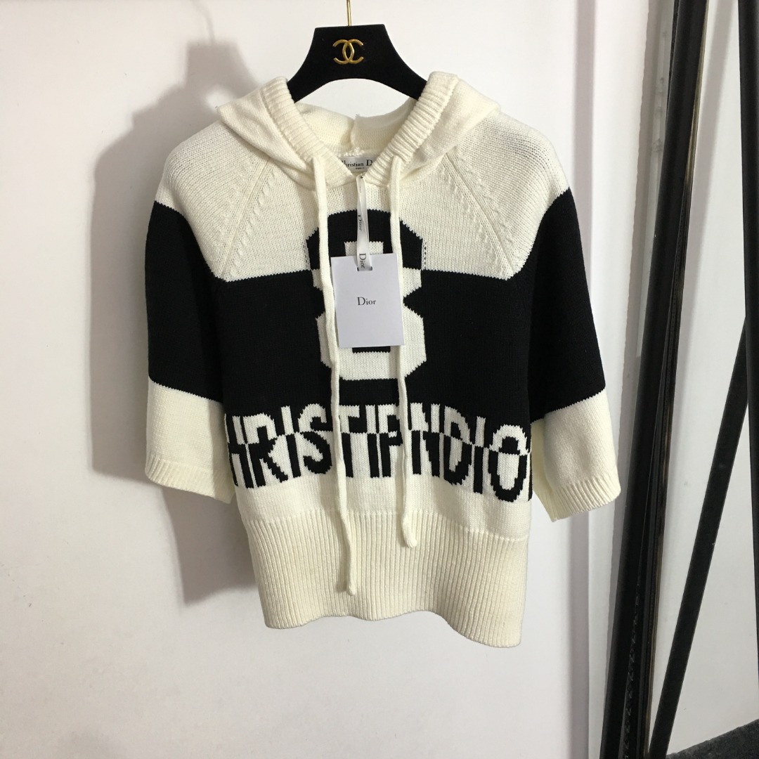 Dior knit jacquard hoodie