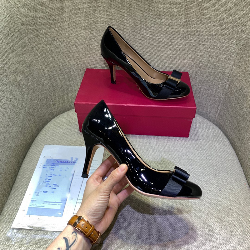 Ferragamo Women Sexy Patent Leather Single Pump 