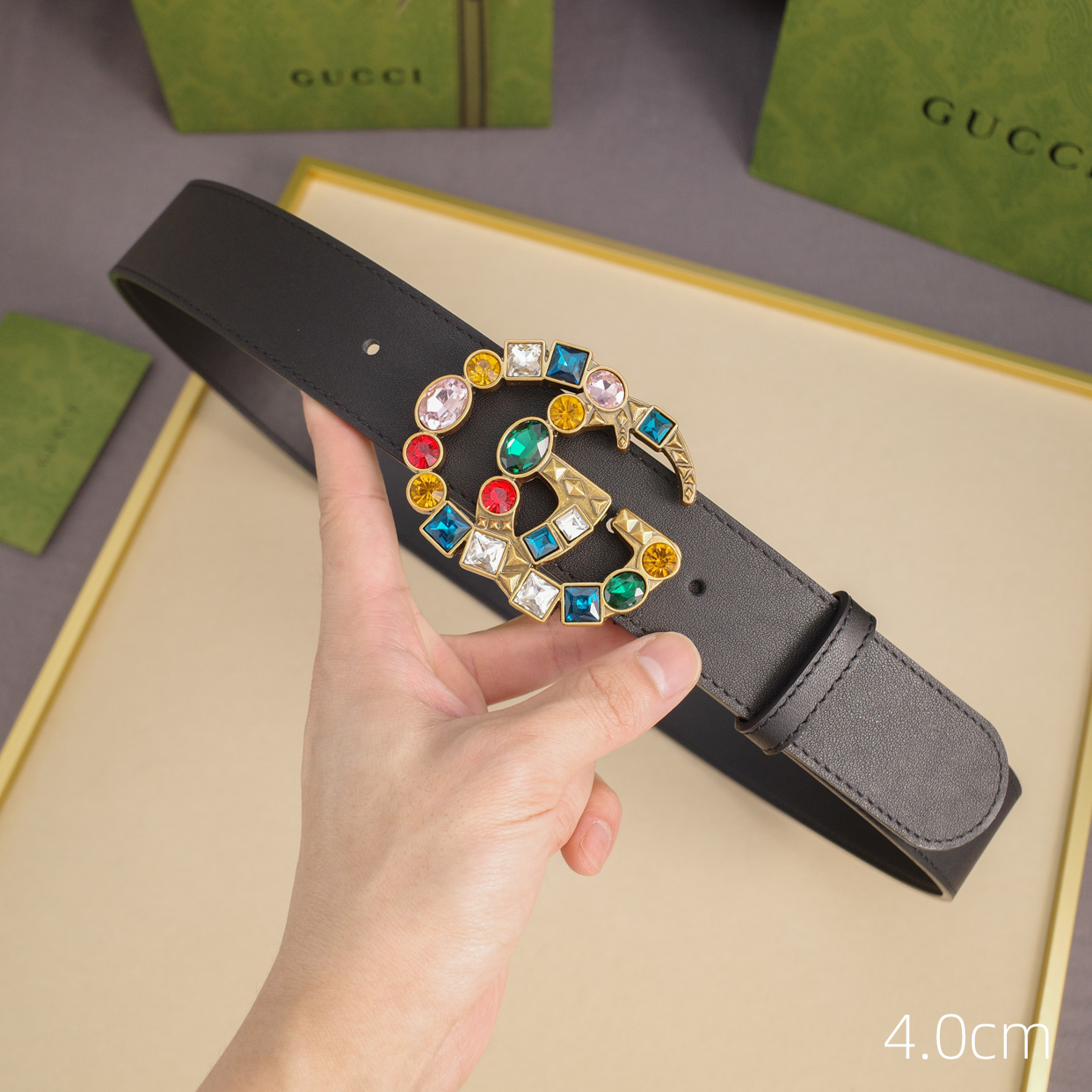 Gucci Women Fashion Drill buckle Belt
