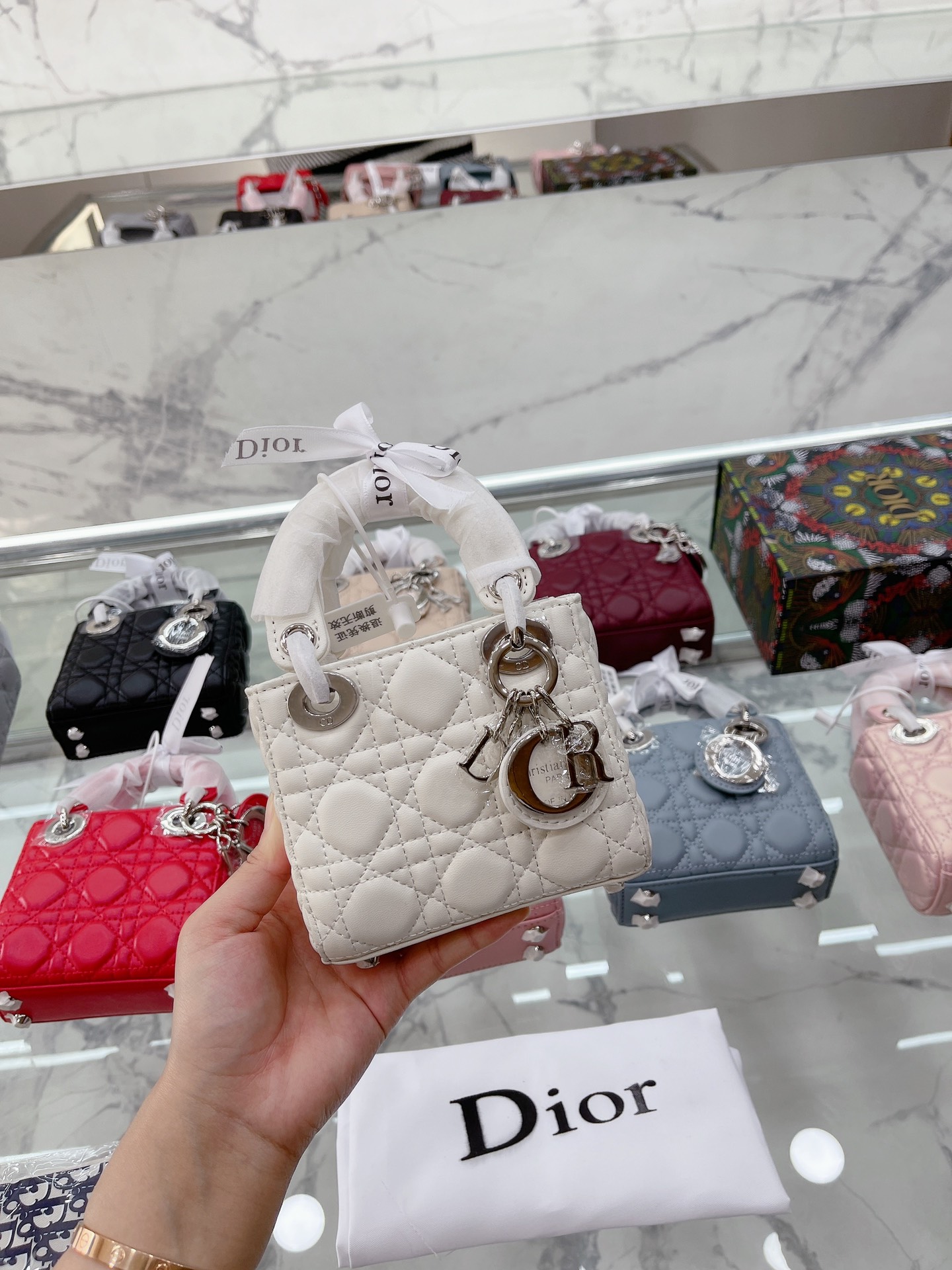 Dior Diana Bags Mini Tote Bags Square Bucket Bags