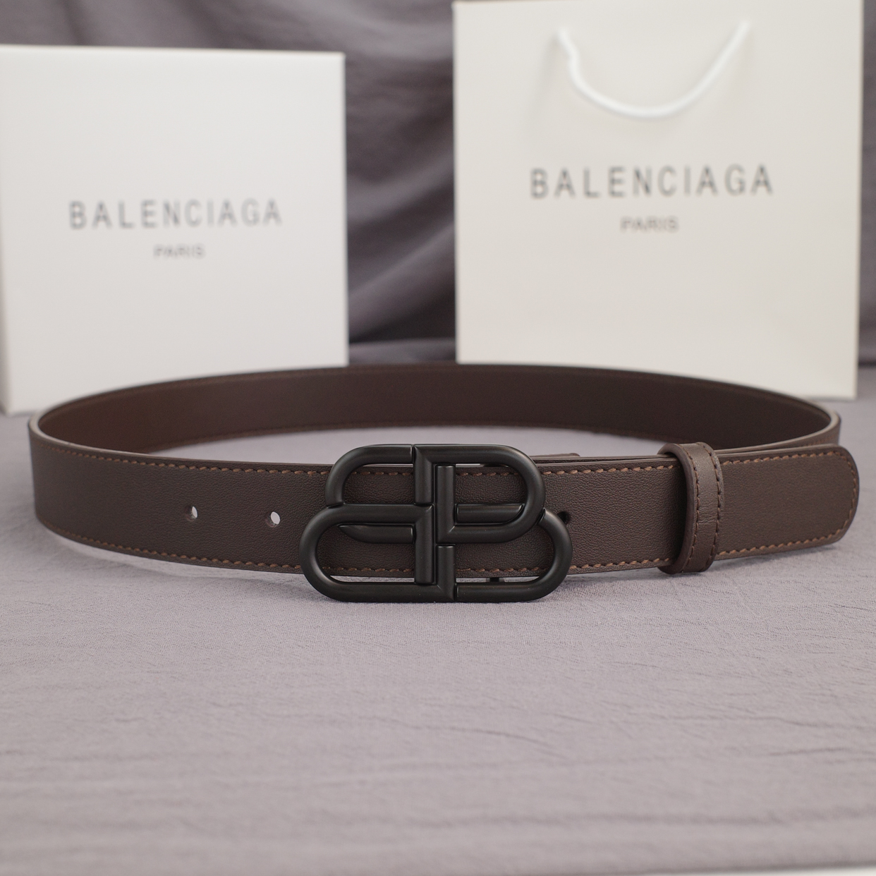 BA Women Dumb Black Buckle Leather belt
