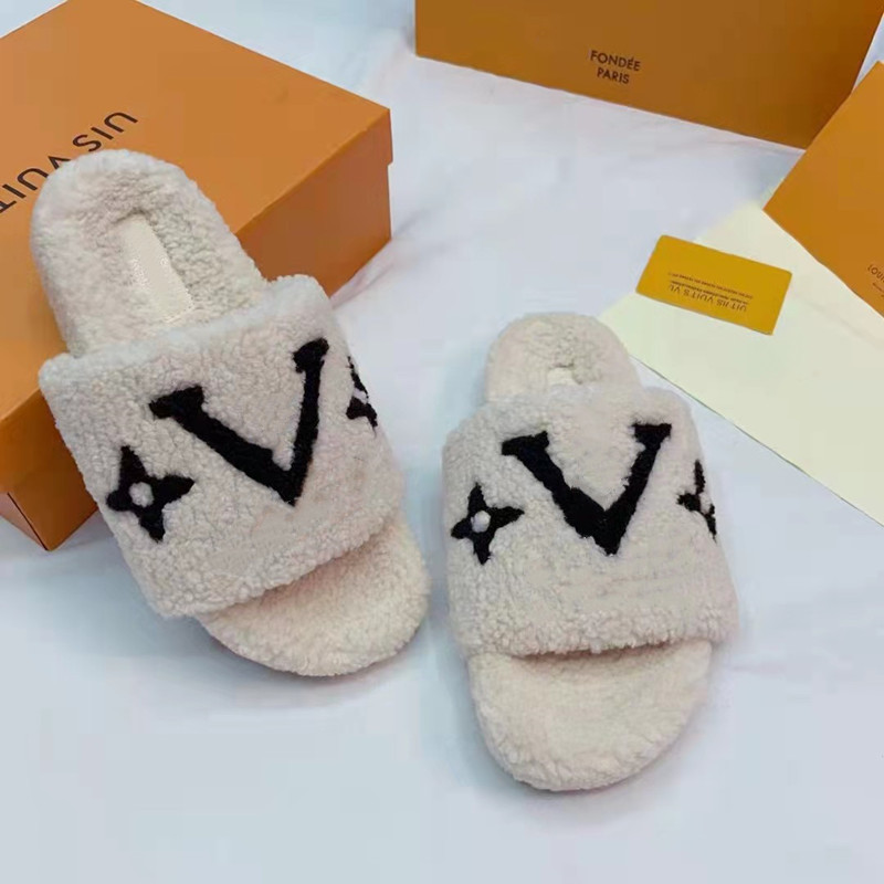 LV Women Slides Luxury Slippers