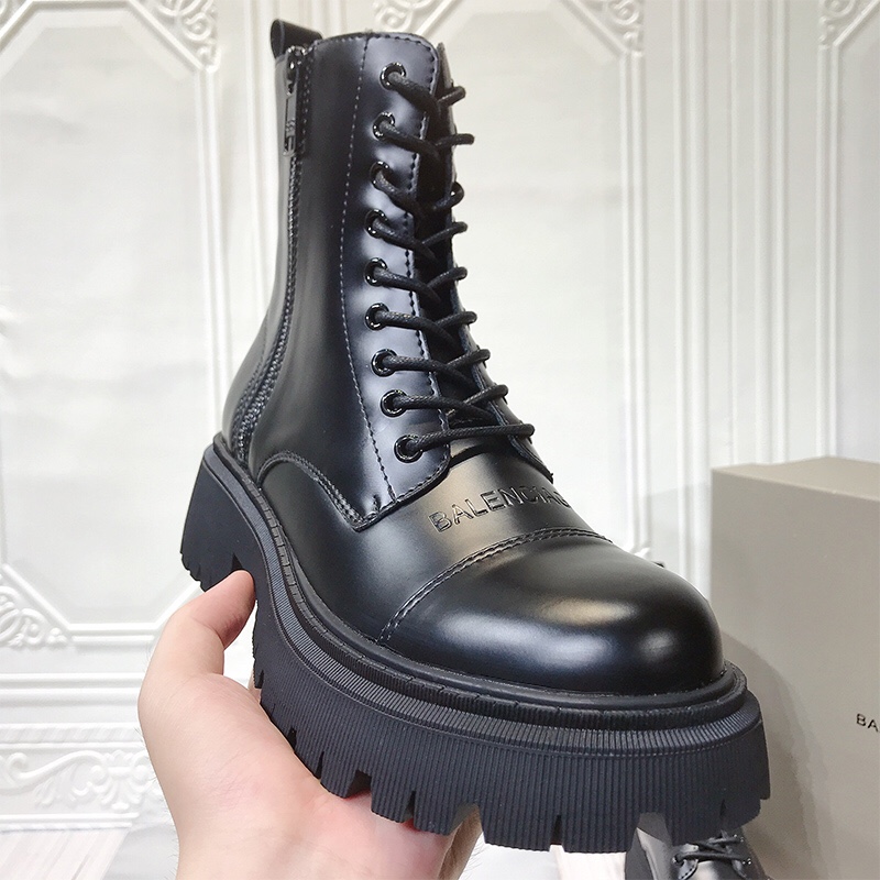 Balenciaga double zippers patent leather rider ankle boots