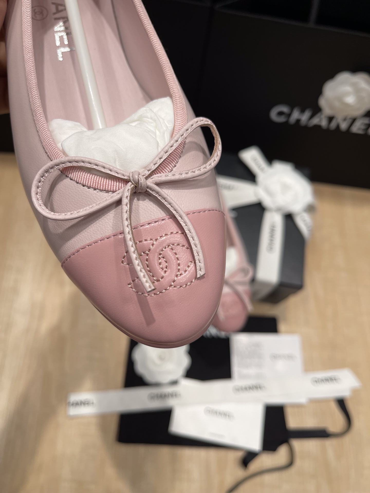 Chanel new bow-knot sewing logo casual shoes 