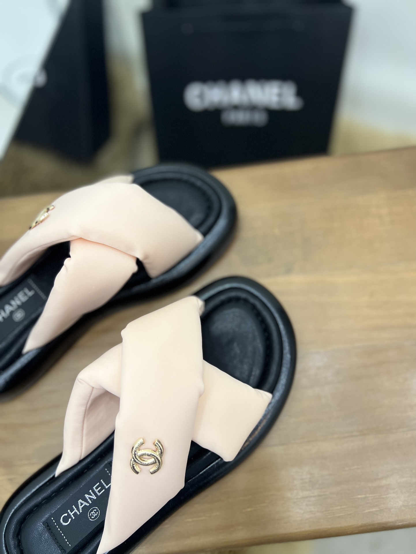 Chanel summer new cross slippers bread sandals and slippers