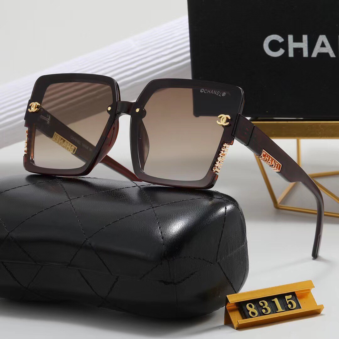 Chanel fashion simple large frame sunglasses