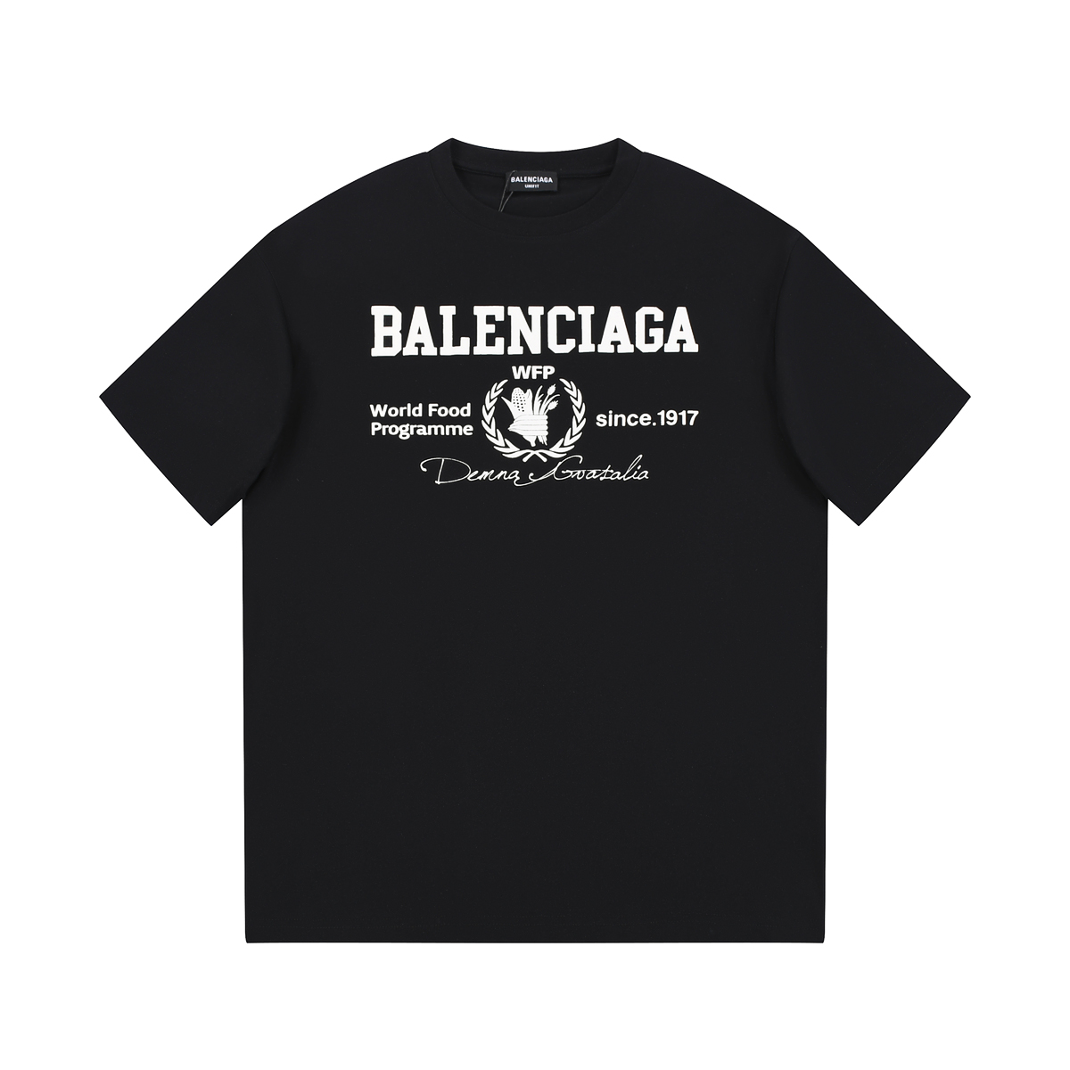 Balenciaga Summer Cotton 100 Percent Unisex Leisure T-shirt