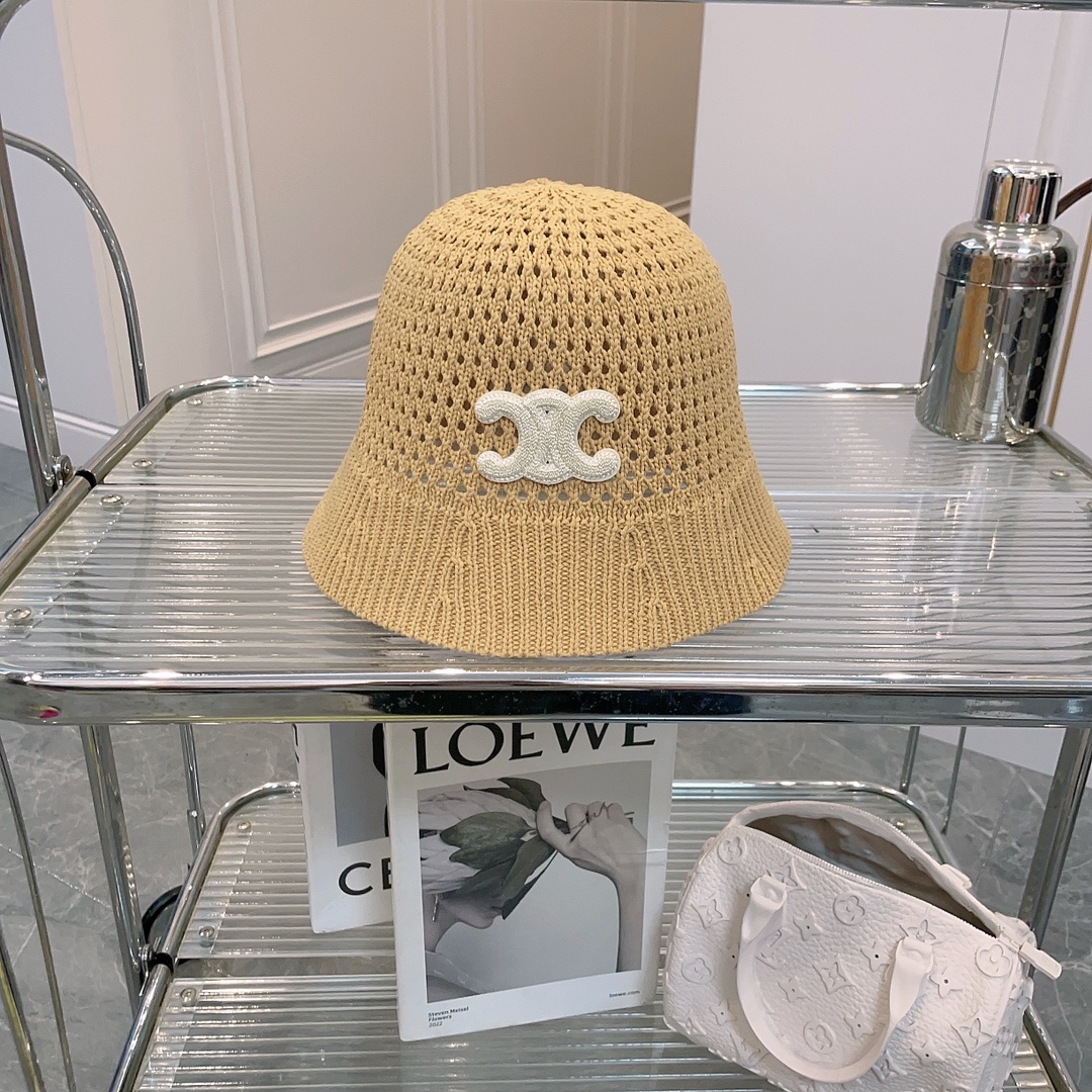 Celine fashion hollow knitted fisherman hats
