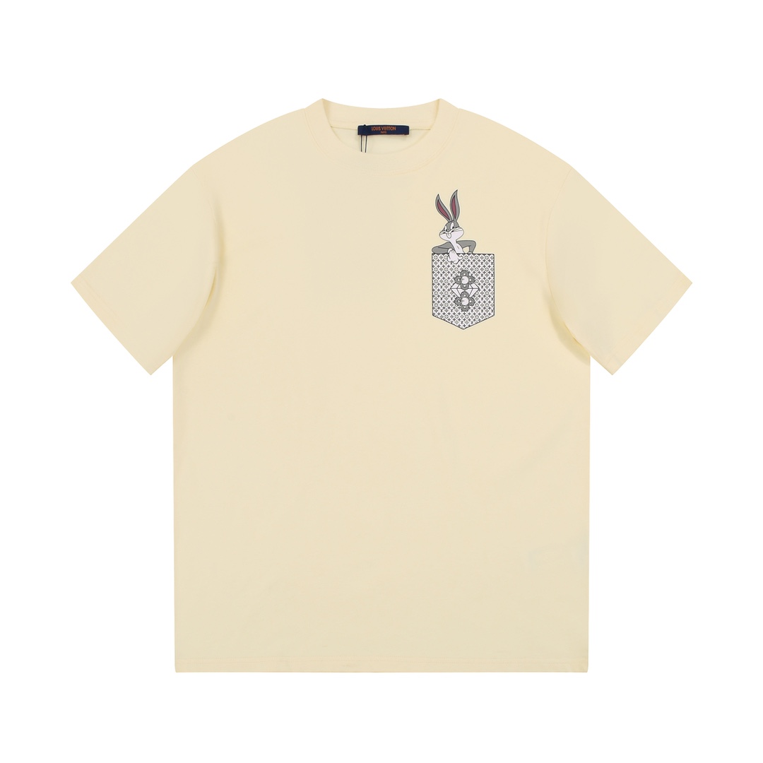 Louis Vuitton Fashion Show Limited Cute Rabbit Round Collar Breathable Unisex T-shirt
