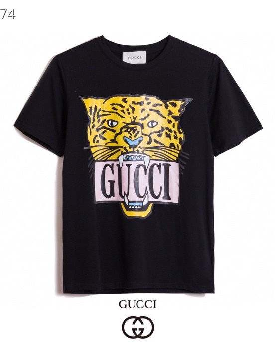 Gucci 2023 Summer Fashion Leopard Printed Unisex Cotton T-shirt