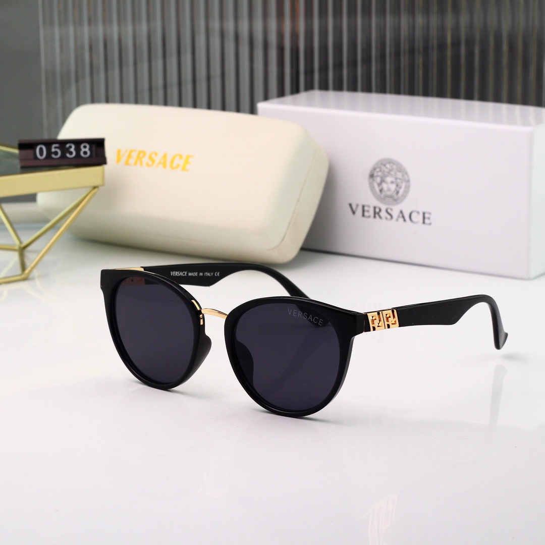 Versace fashion oval frame sunglasses