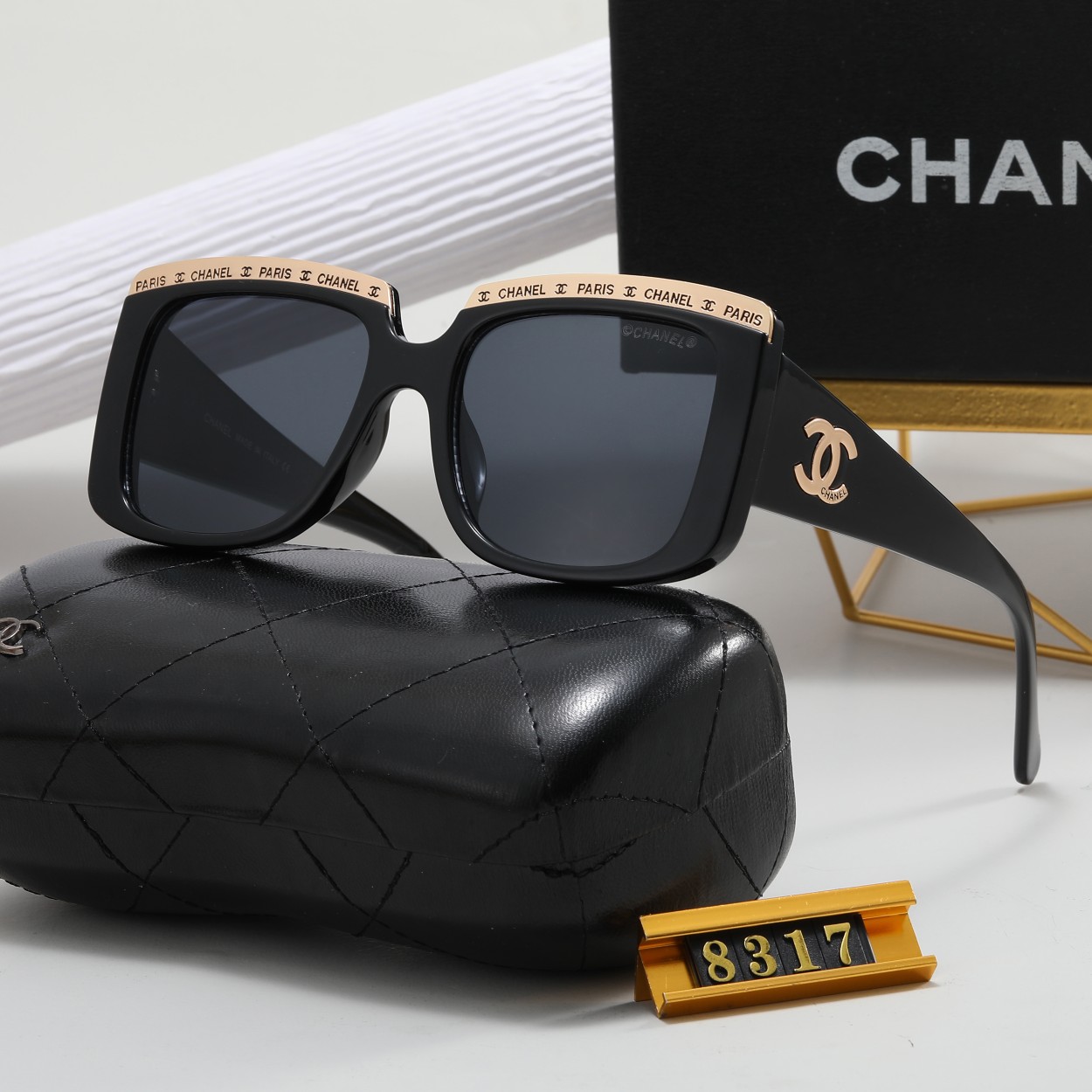 Chanel fashion trendy thick frame sunglasses