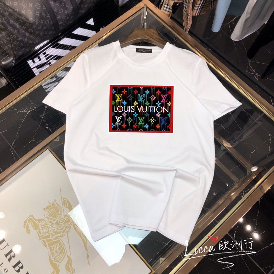 Louis Vuitton Summer New Design Cotton Breathable Unisex Fashion T-shirt