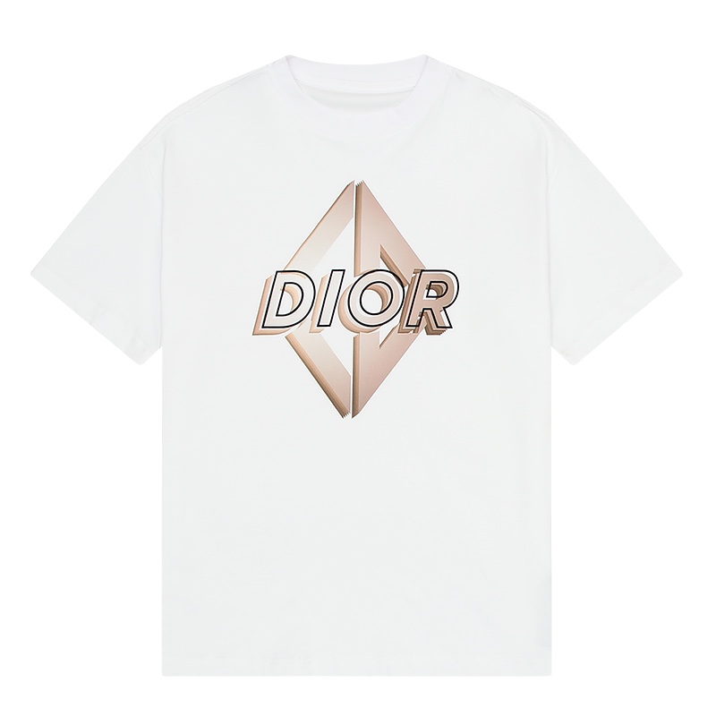 Dior Summer Cotton Breathable Unisex Leisure T-shirt