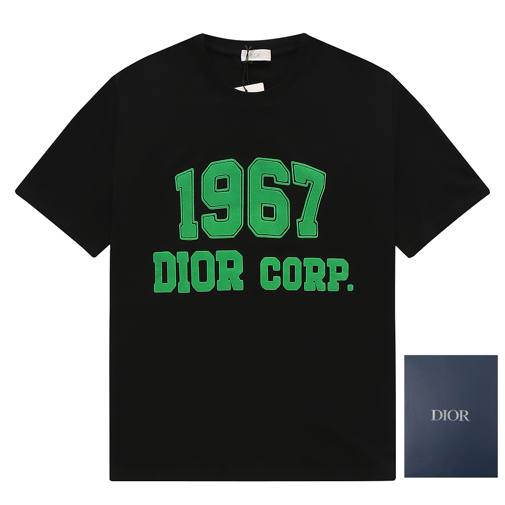 Dior Summer New Design Round Neck Unisex Classic T-shirt