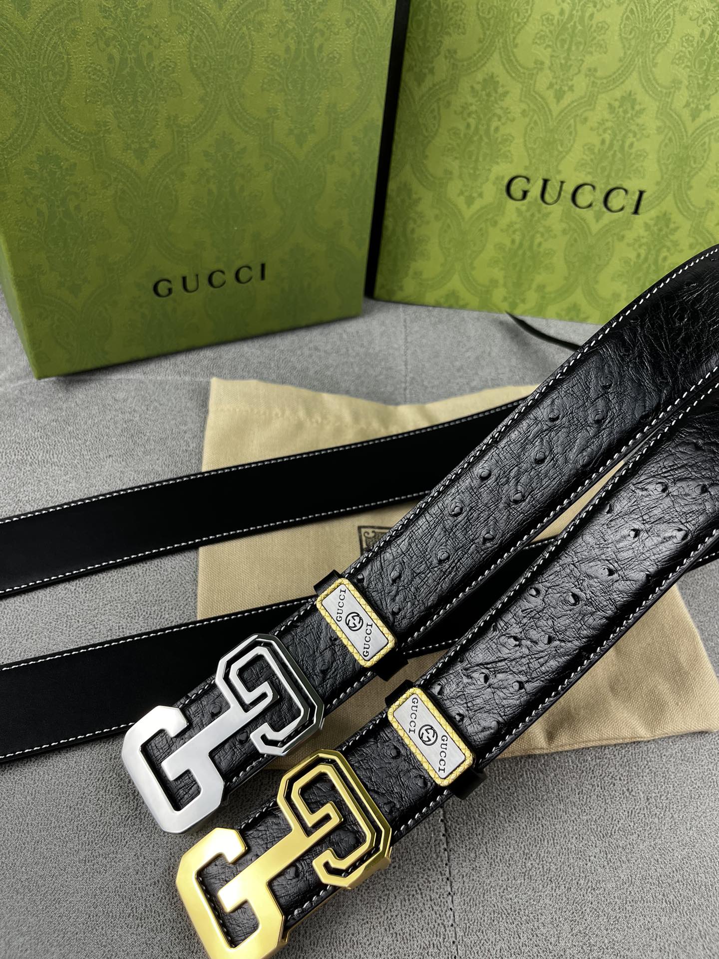 Gucci 38mm men leather belt