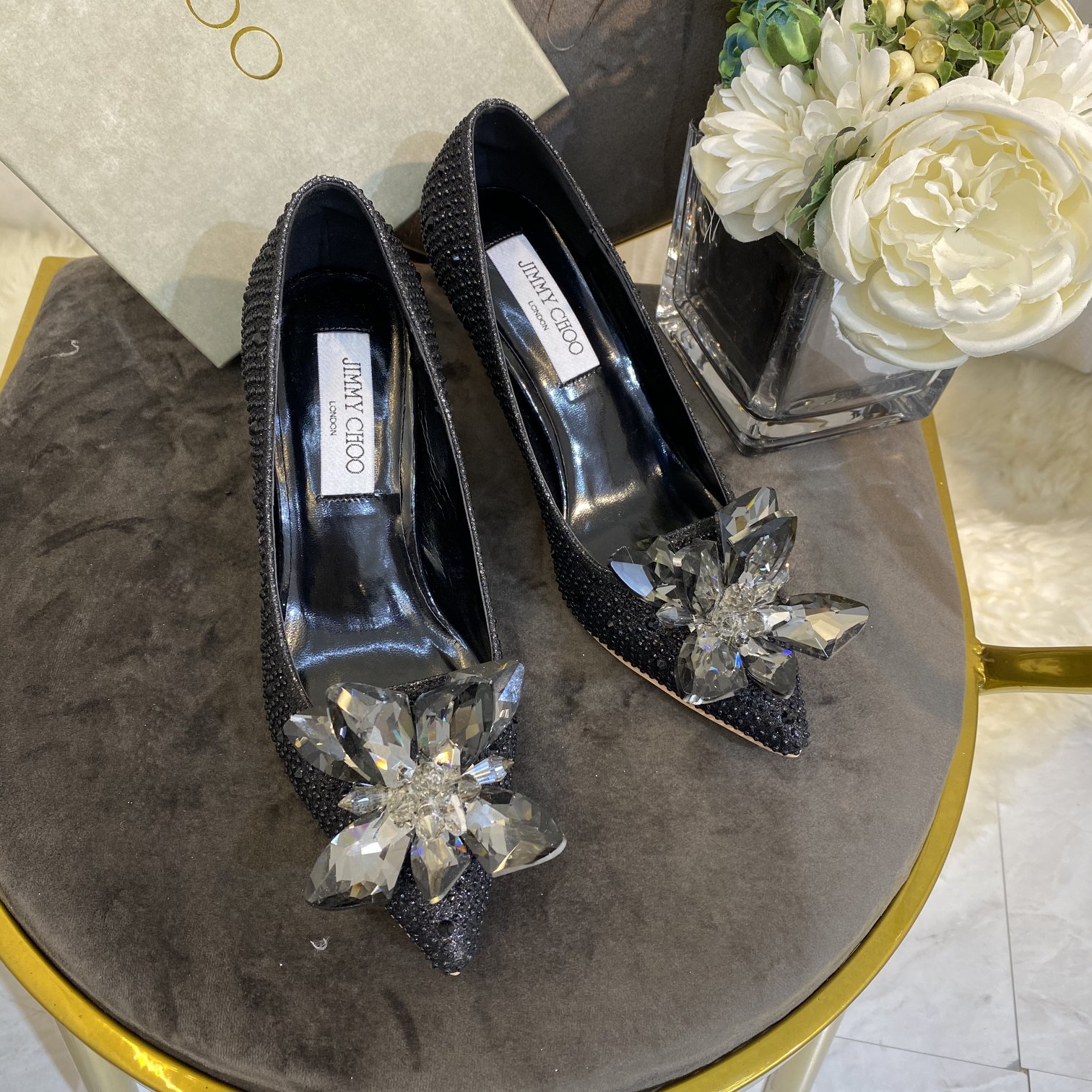 Jimmy Choo crystal shoes high heels pumps 