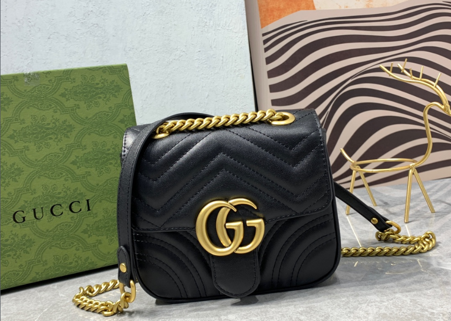 GUCCI 2023 new Marmont square bag, GG Marmont series ladies handbags