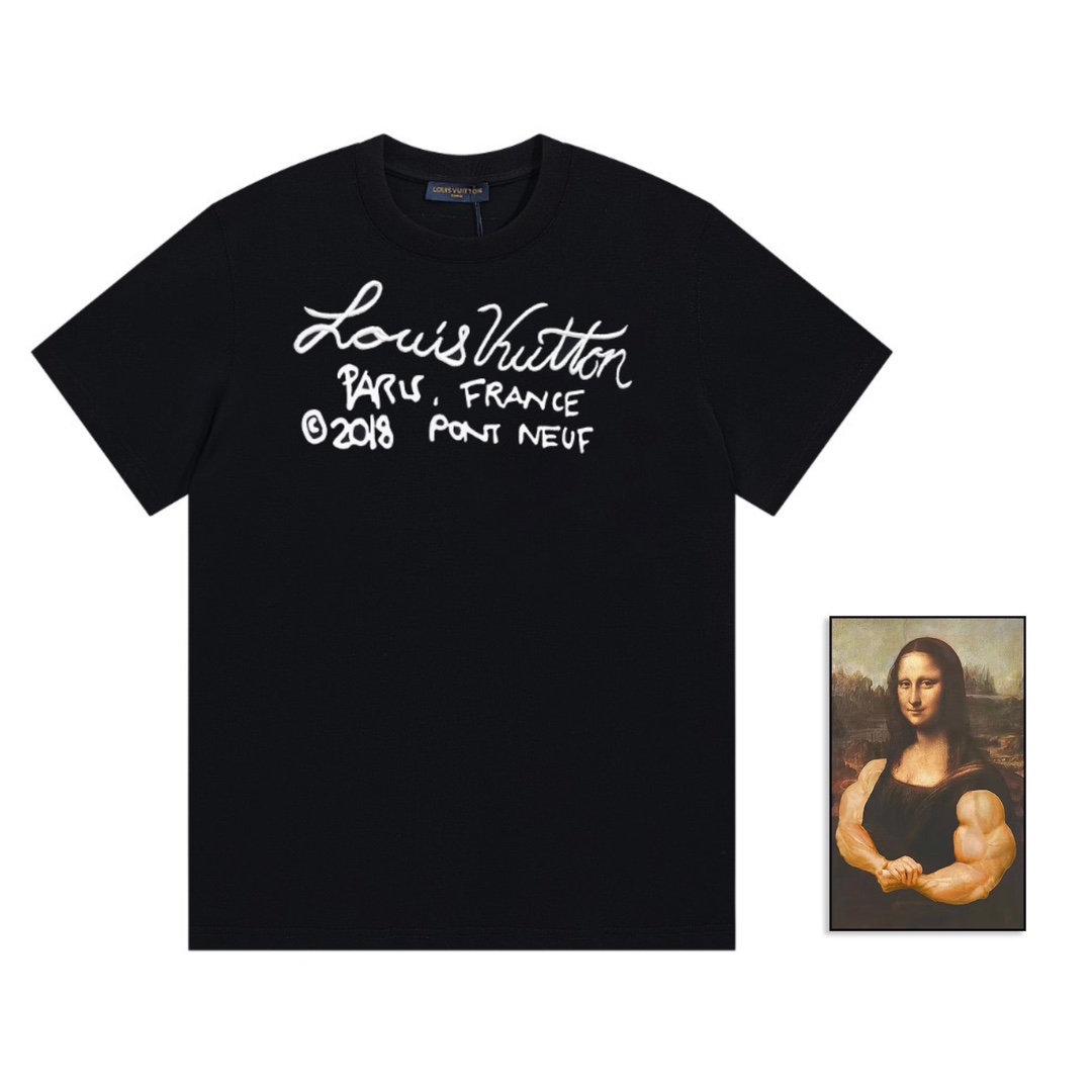 Louis Vuitton Signature embroidered logo short sleeve T-shirt Unisex