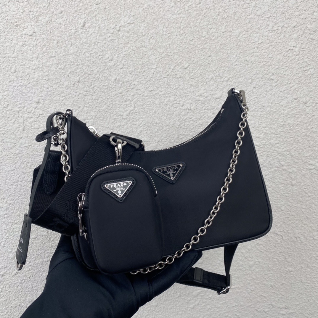 Prada's new nylon Hobo hand carry / underarm bag