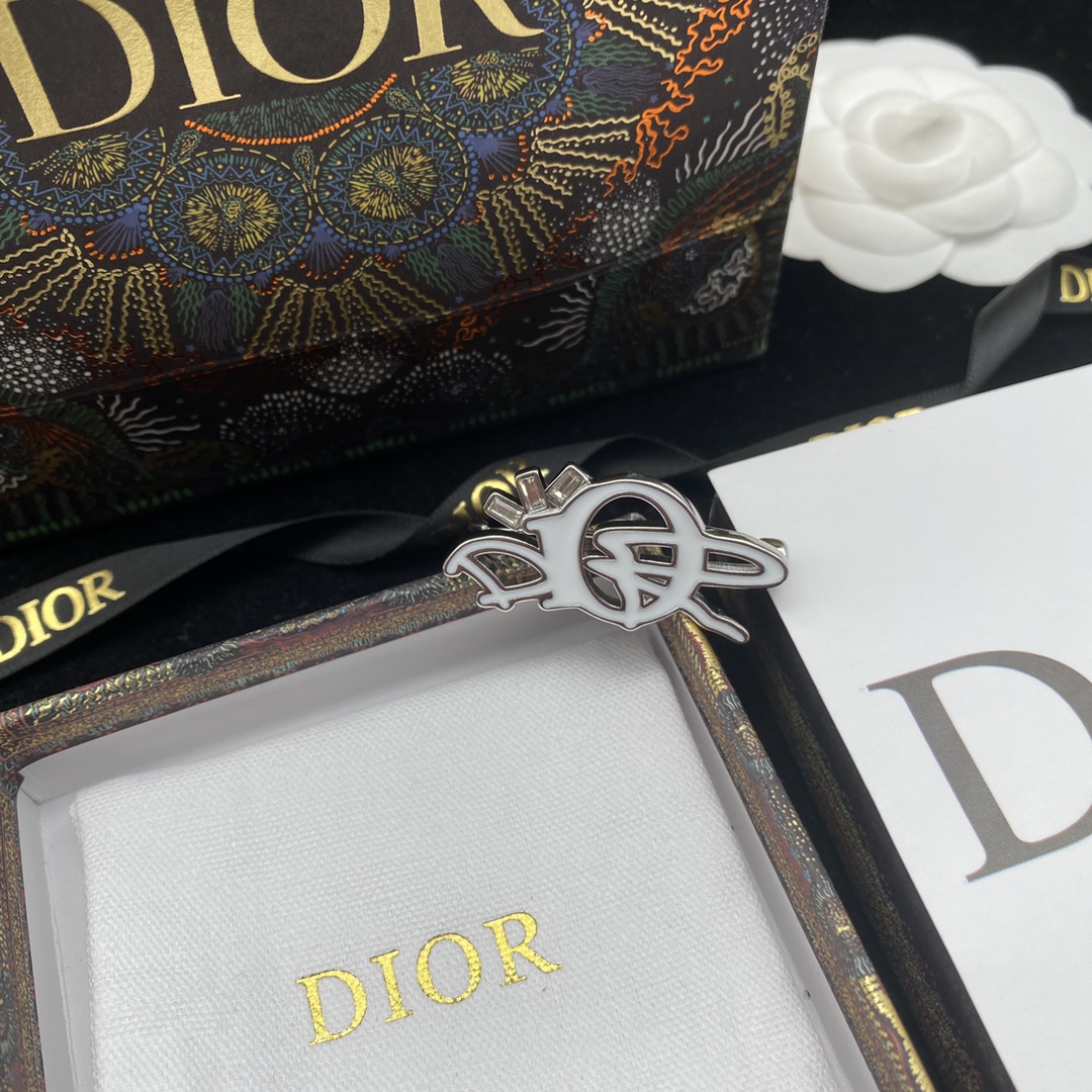 Dior letter brooch