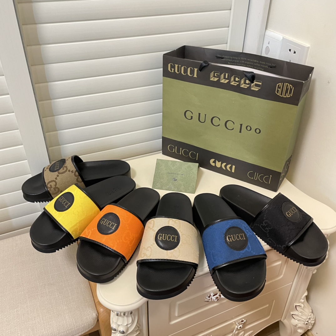 Gucci couple thick sole sandals 