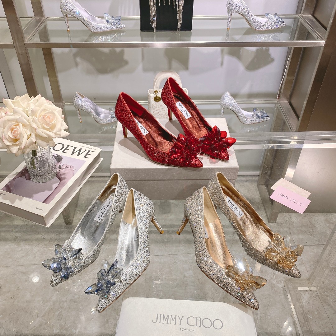 JIMMY CHOO crystal diamond wedding shoes series--ALLURE(6.5cm)