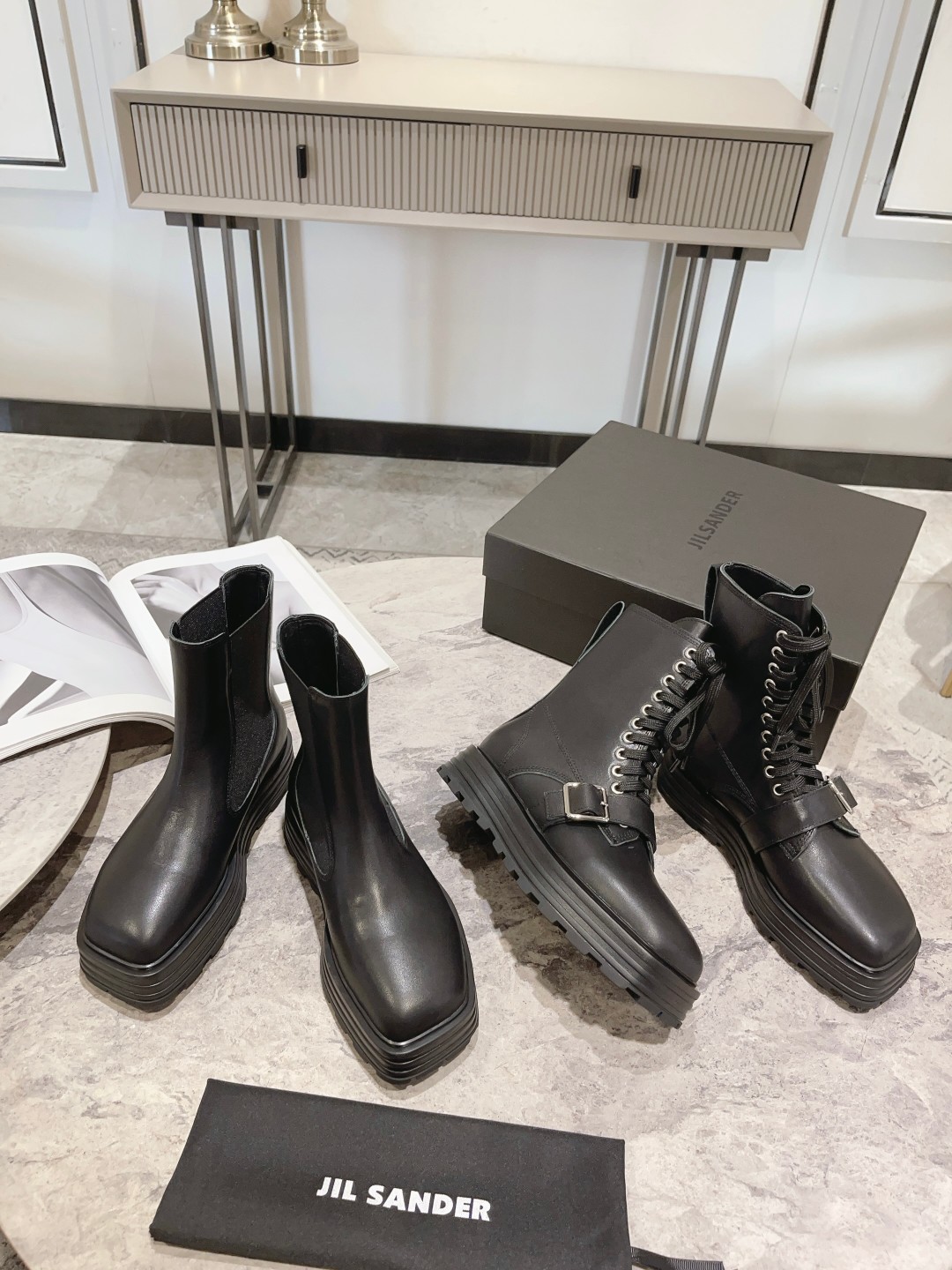 JilSander 23 Early Autumn New Products Exclusive First Start Increased Stitching Booties