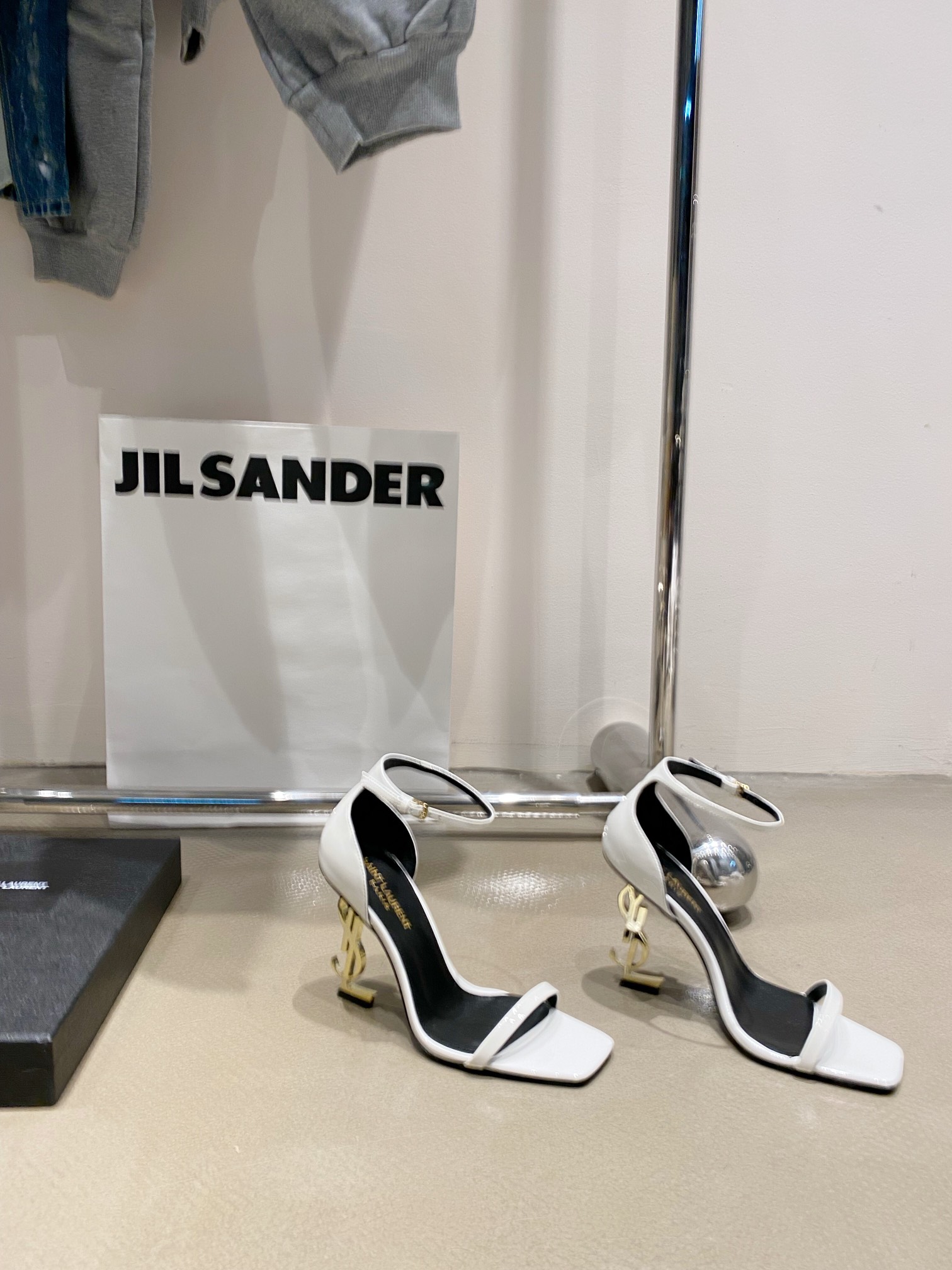 Saint Laurent classic monogram heel sandals