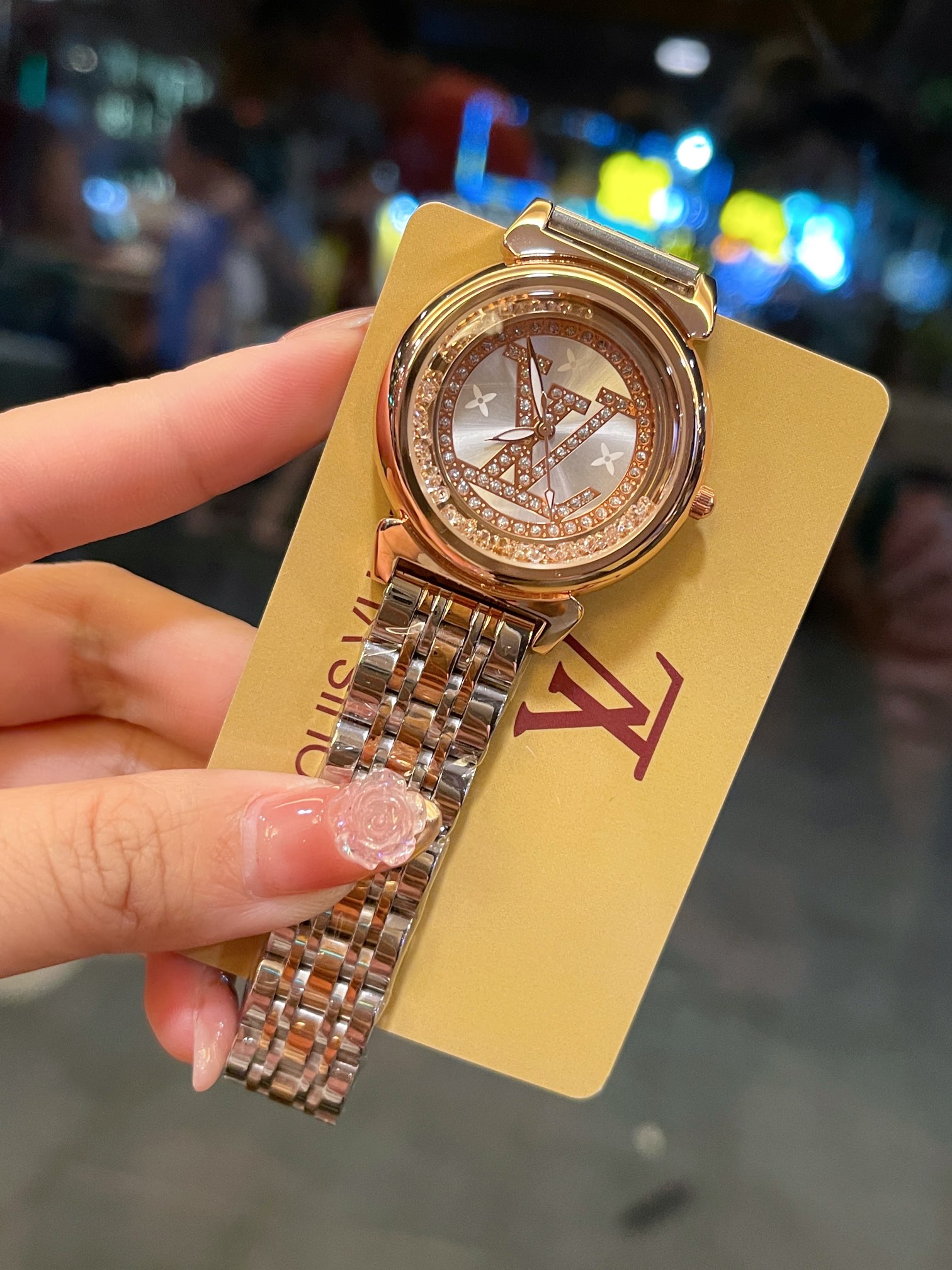 Louis Vuitton LV Women Butterfly Clasp Steel Watchband