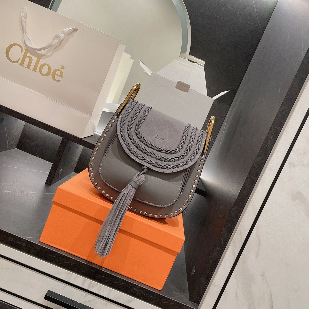 Chloe Tassel Saddle Bags Real Leather