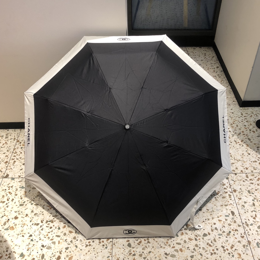 Chanel Classic Triple-fold Automatic Folding Umbrella