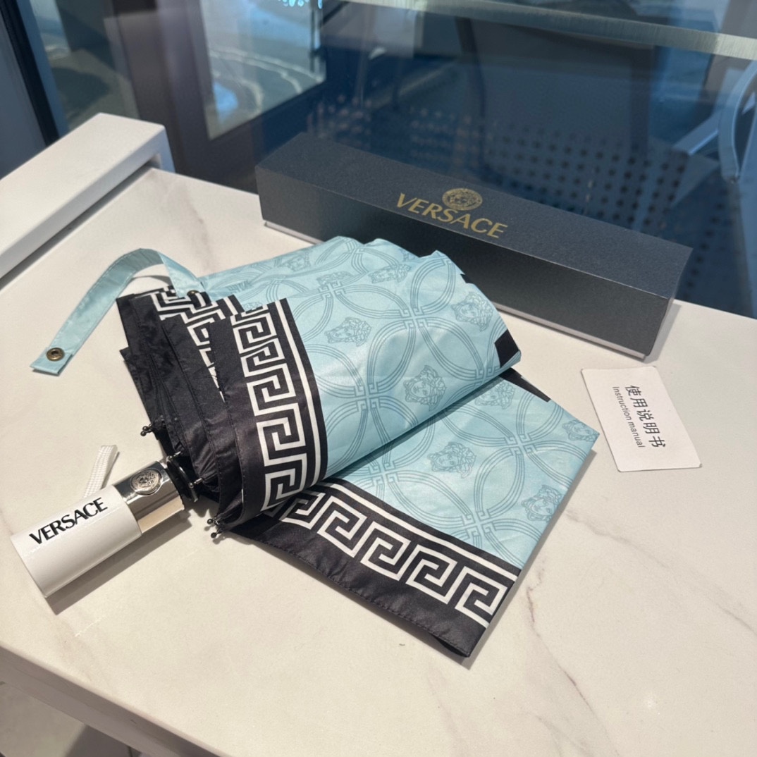 Versace three-fold automatic folding umbrella