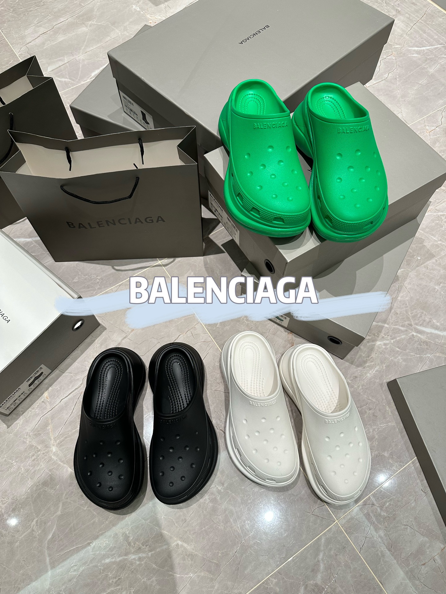 Balenciaga rubber slippers