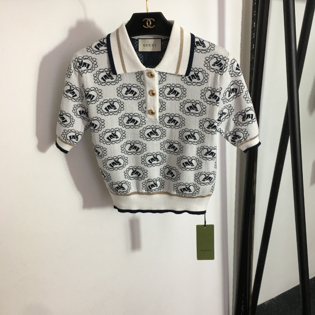 Gucci Polo short-sleeved sweater