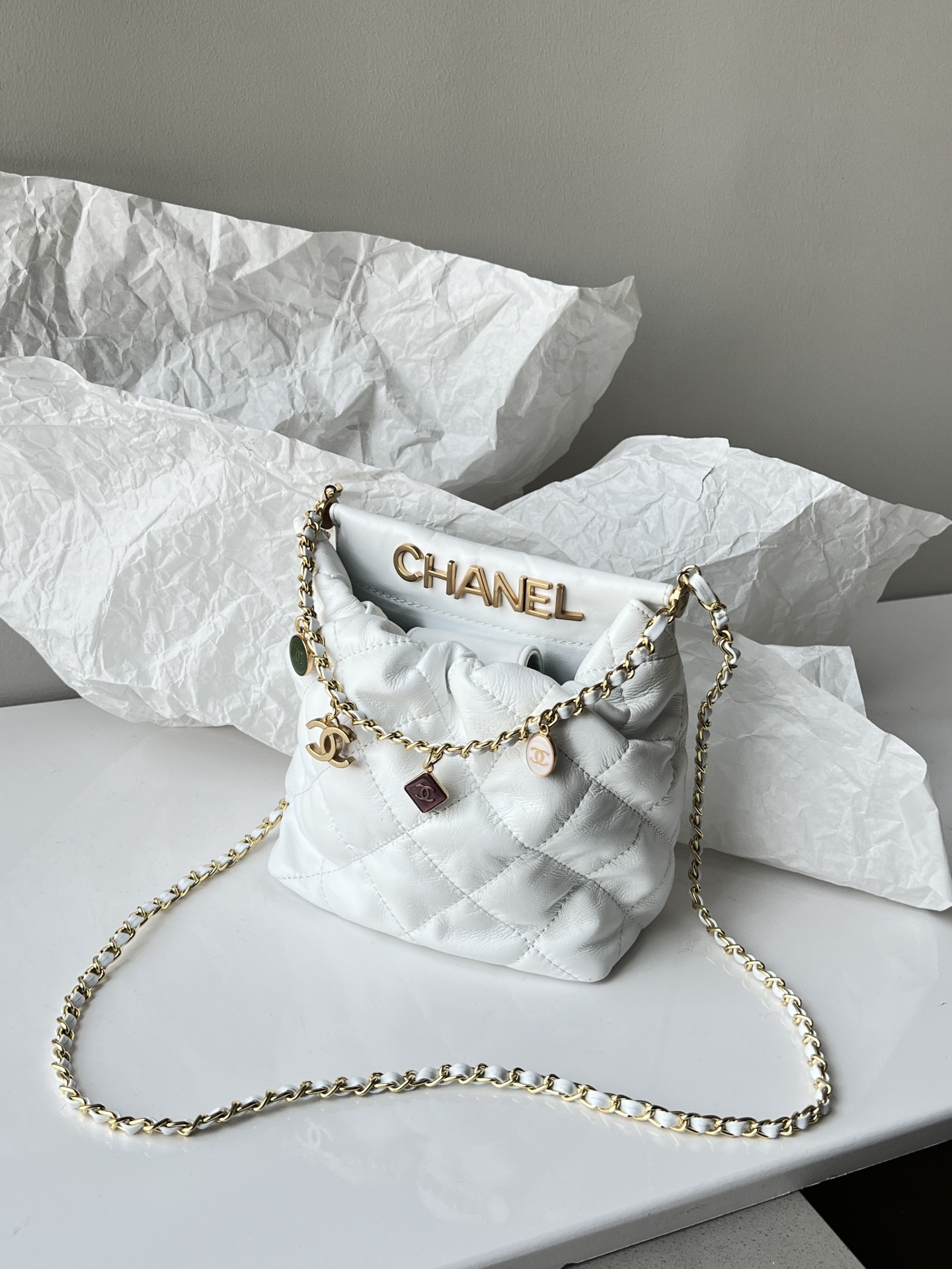 Chanel Summer mini Soft Leather Cross Body Chain Bags