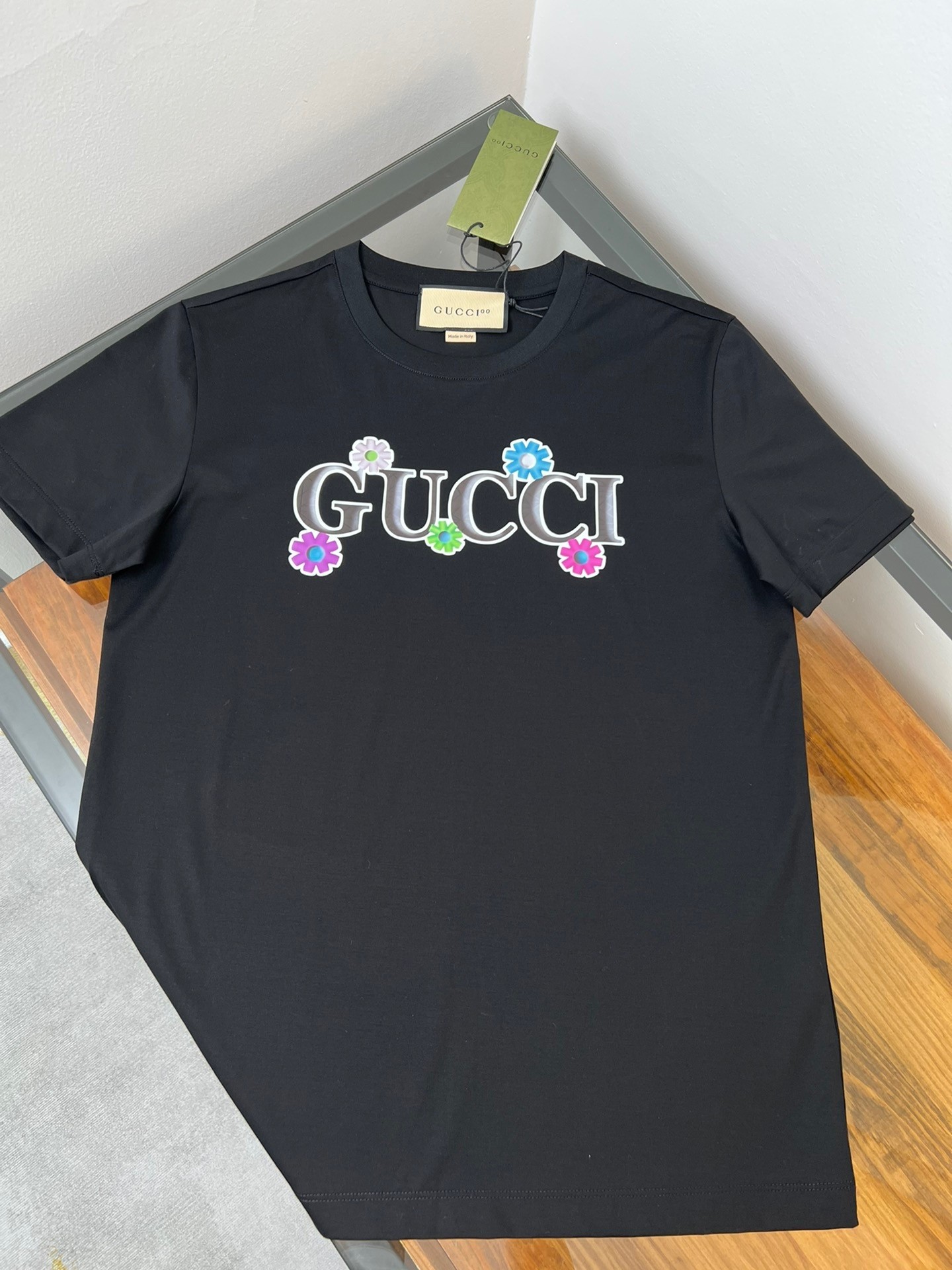 Gucci Unisex Flower Printed Leisure Breathable T-shirt