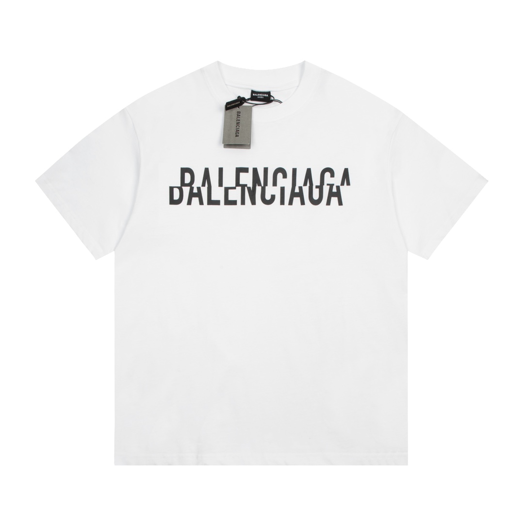 Balenciaga 2023 New Brand Design Dislocation Cotton Breathable Unisex Fashion T-shirt