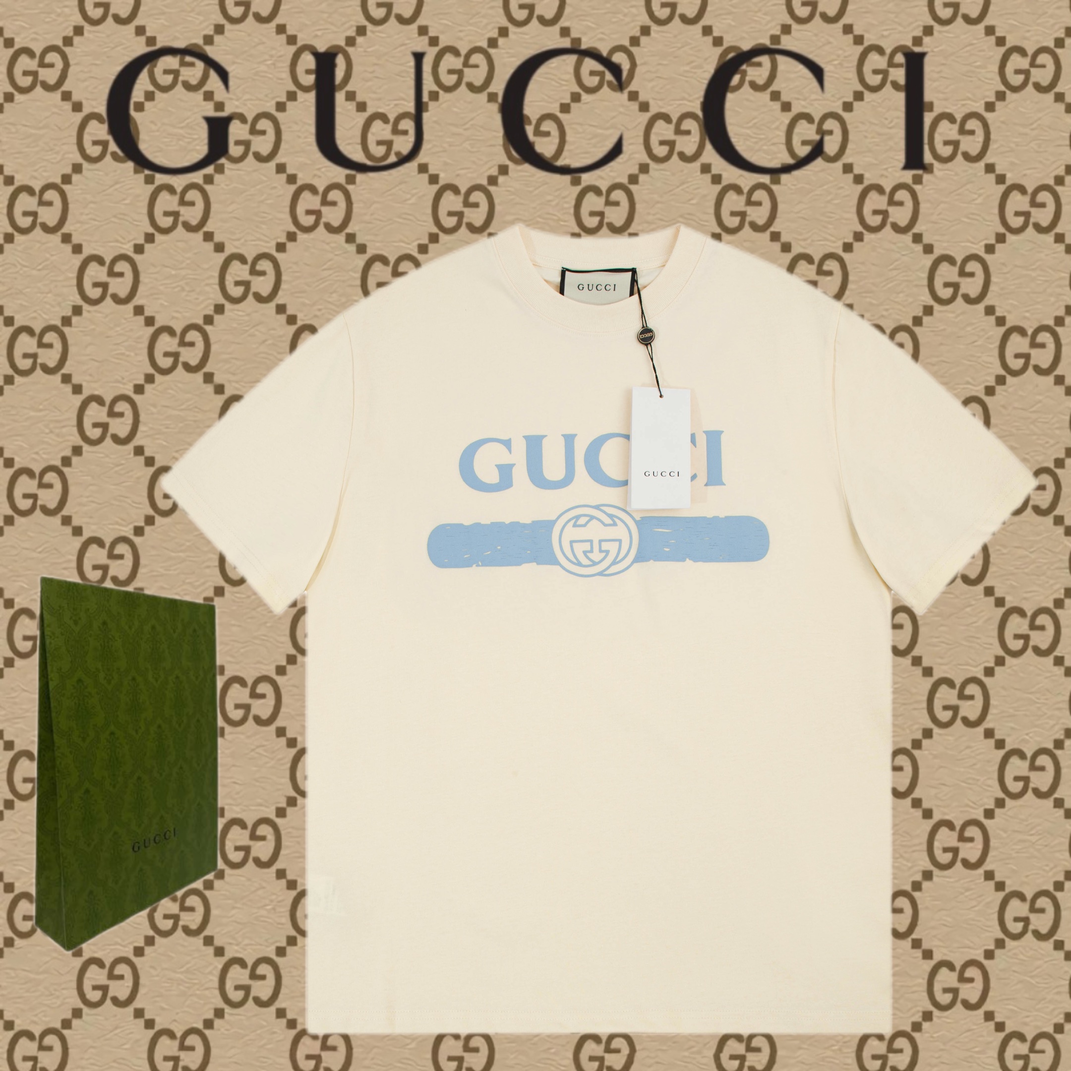 Gucci 2023 Luxury Design Classic Logo Printed Easy to Match Unisex Fashion T-shirt