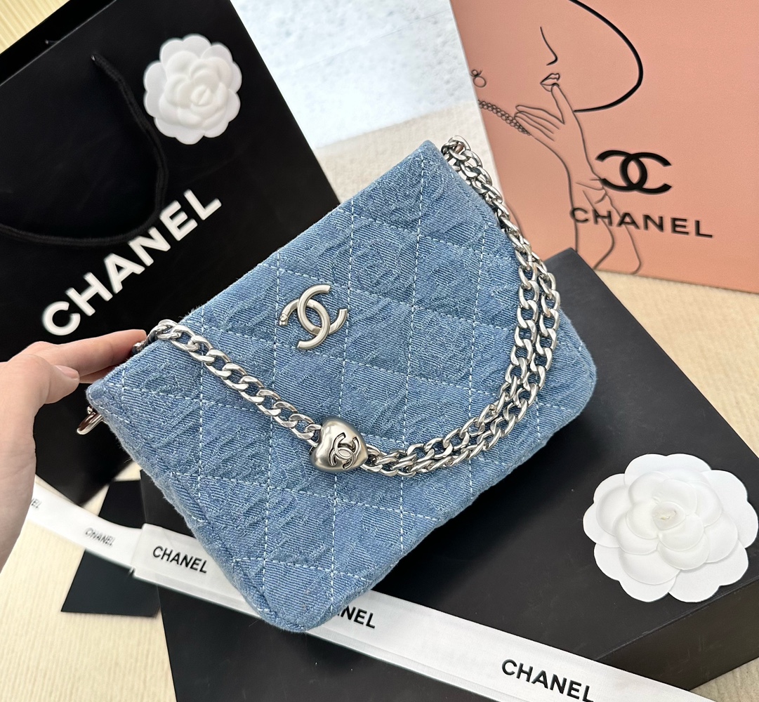 Chanel Chanel 23p Love Adjuster Buckle Denim Bag