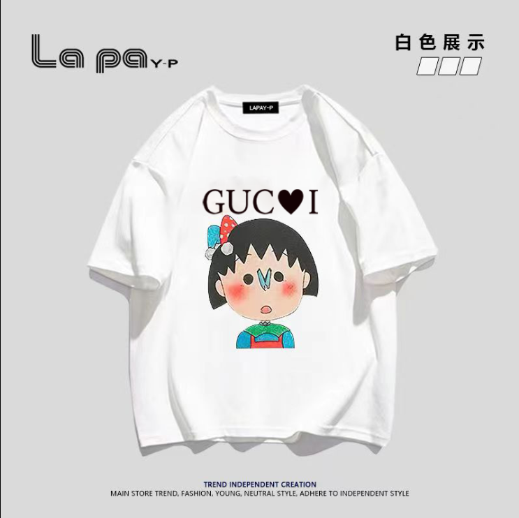Gucci Summer New Design Cute Carton Character Printed Cotton Breathable Unisex Leisure T-shirt