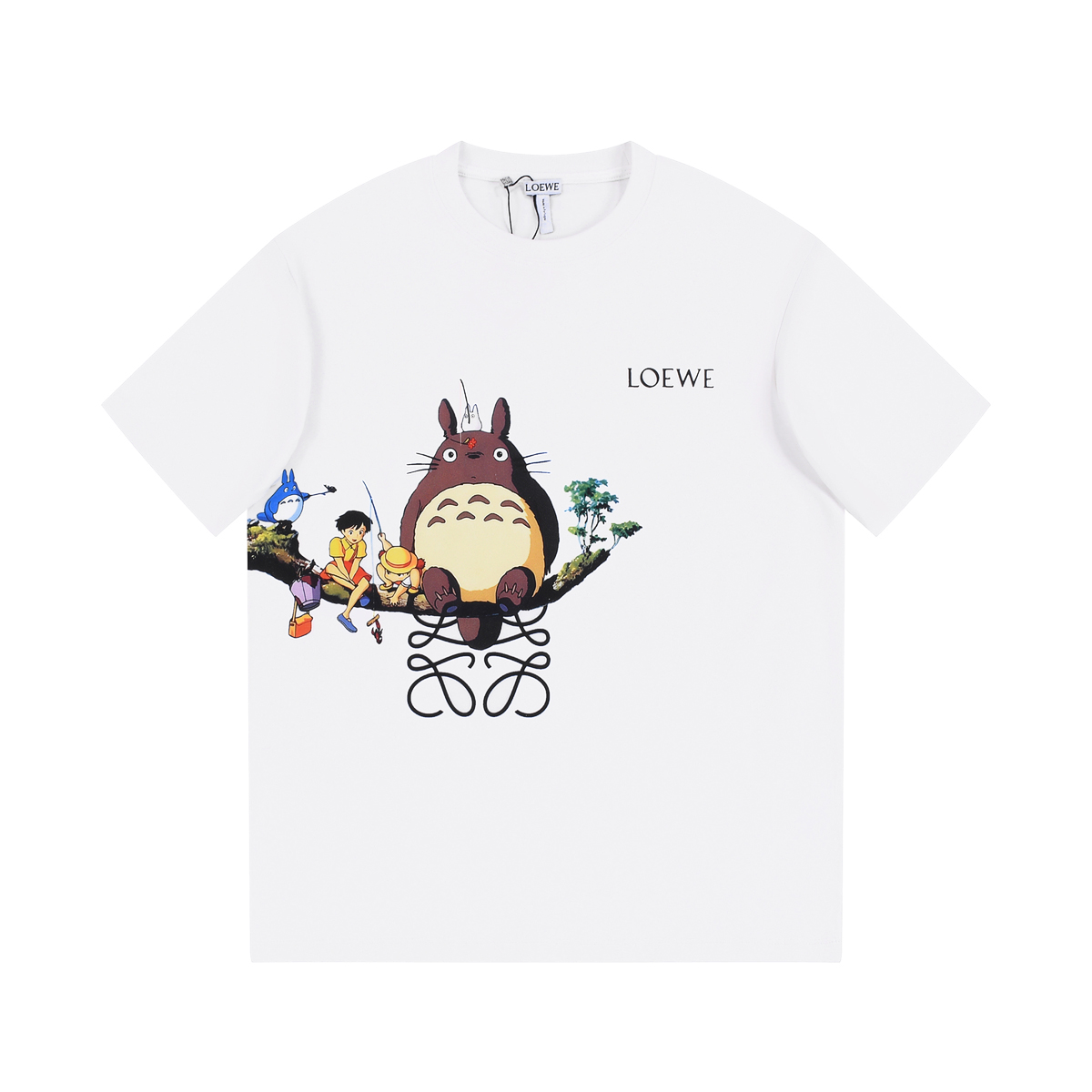 Loewe Summer Cute Carton Character Printed Cotton 100 Percent Unisex Stylish T-shirt