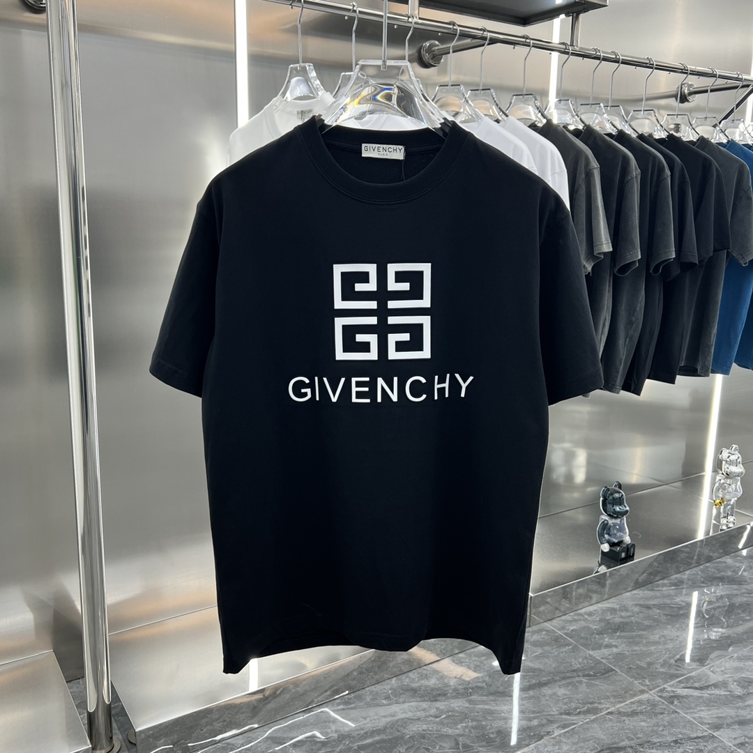 Givenchy Summer Cotton 100 Percent Round Collar Unisex Classic T-shirt