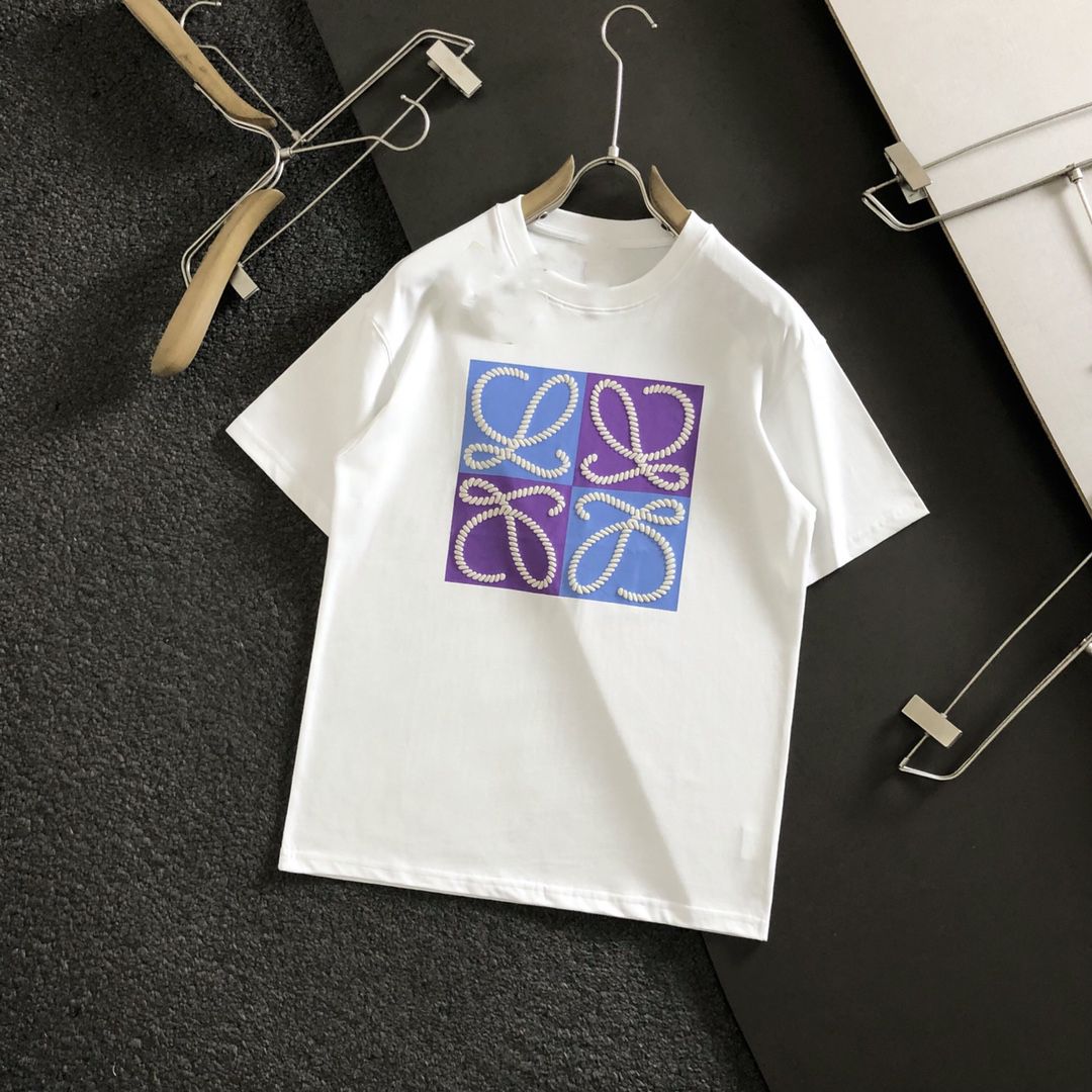 Loewe Summer New Design Cotton 100 Percent Unisex Casual T-shirt